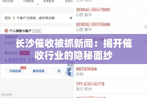 长沙催收被抓新闻：揭开催收行业的隐秘面纱