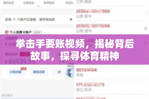 拳击手要账视频，揭秘背后故事，探寻体育精神
