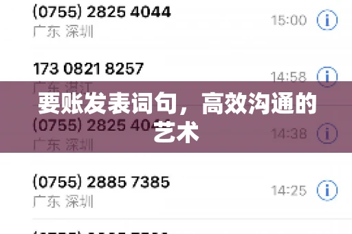 要账发表词句，高效沟通的艺术