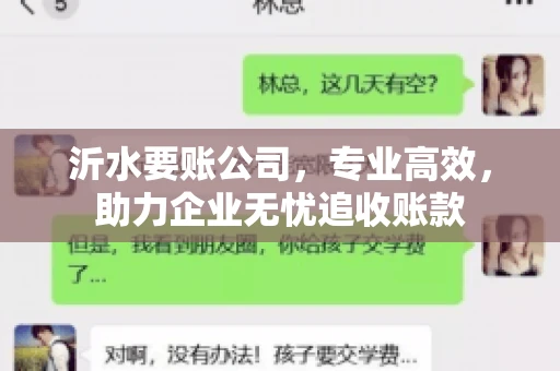 沂水要账公司，专业高效，助力企业无忧追收账款