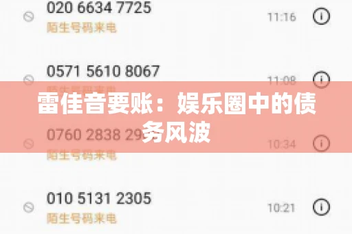 雷佳音要账:娱乐圈中的债务风波 雷佳音要账:娱乐圈中的债务风波